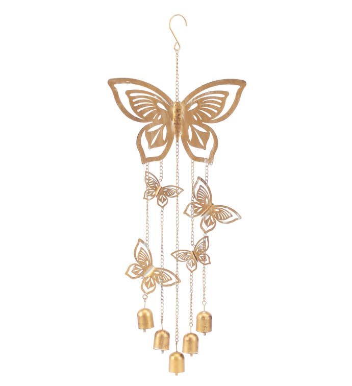 Gold Butterfly Bell