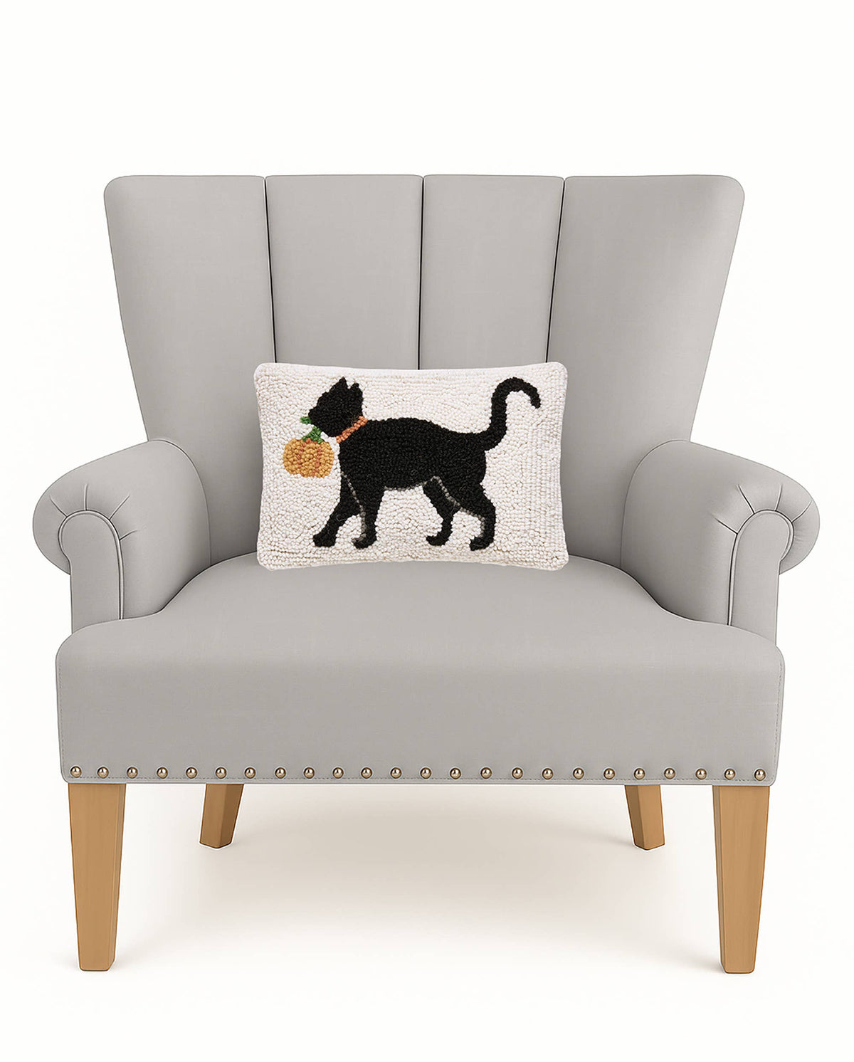 Cat With Pumpkin Hook Pillow