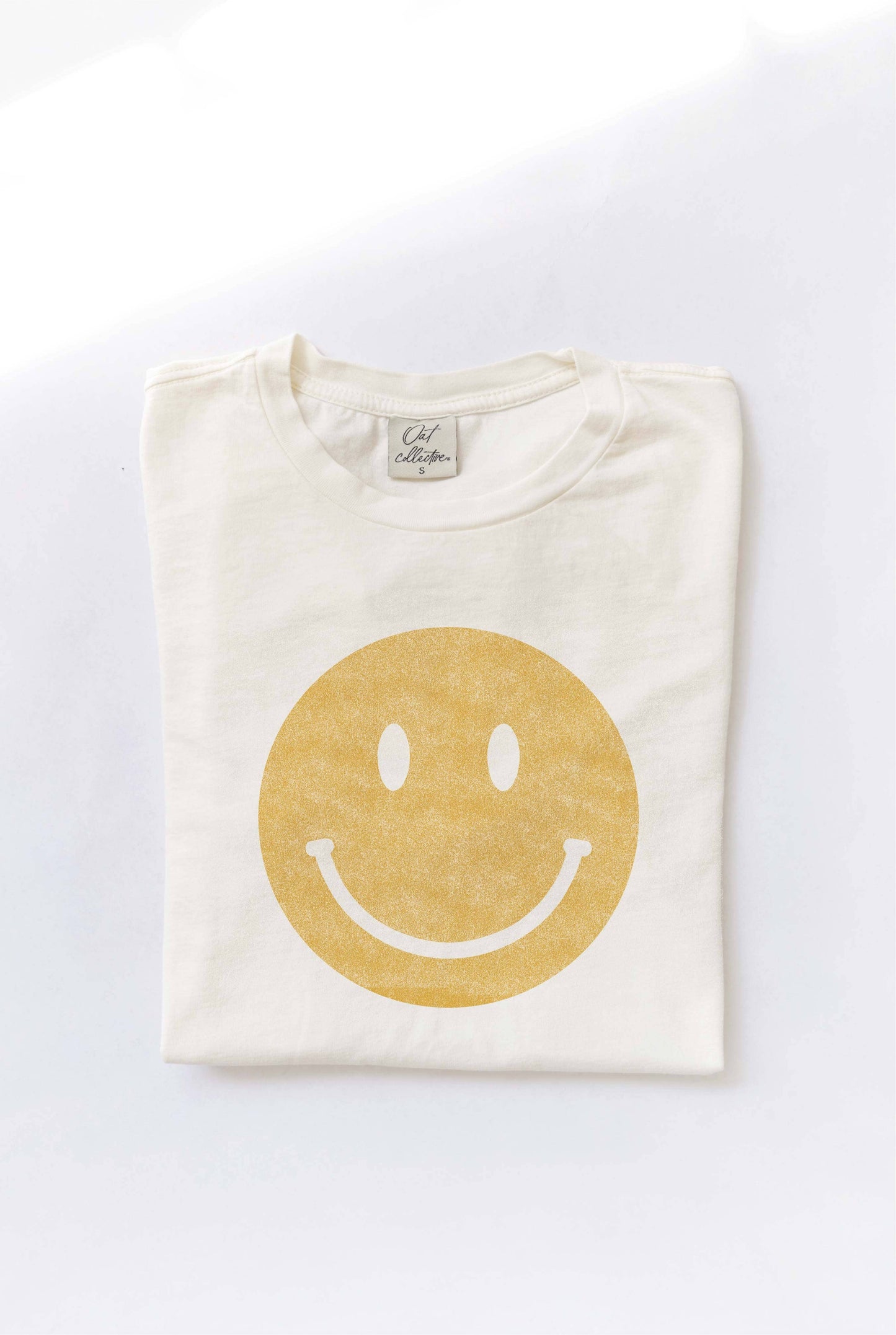 Smiley Face Mineral Washed Graphic Top