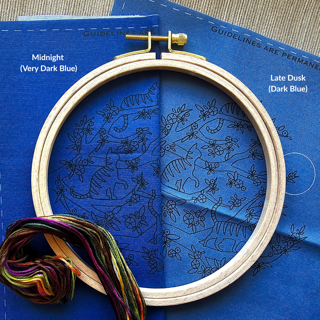 Cats & Full Moon Embroidery Kit