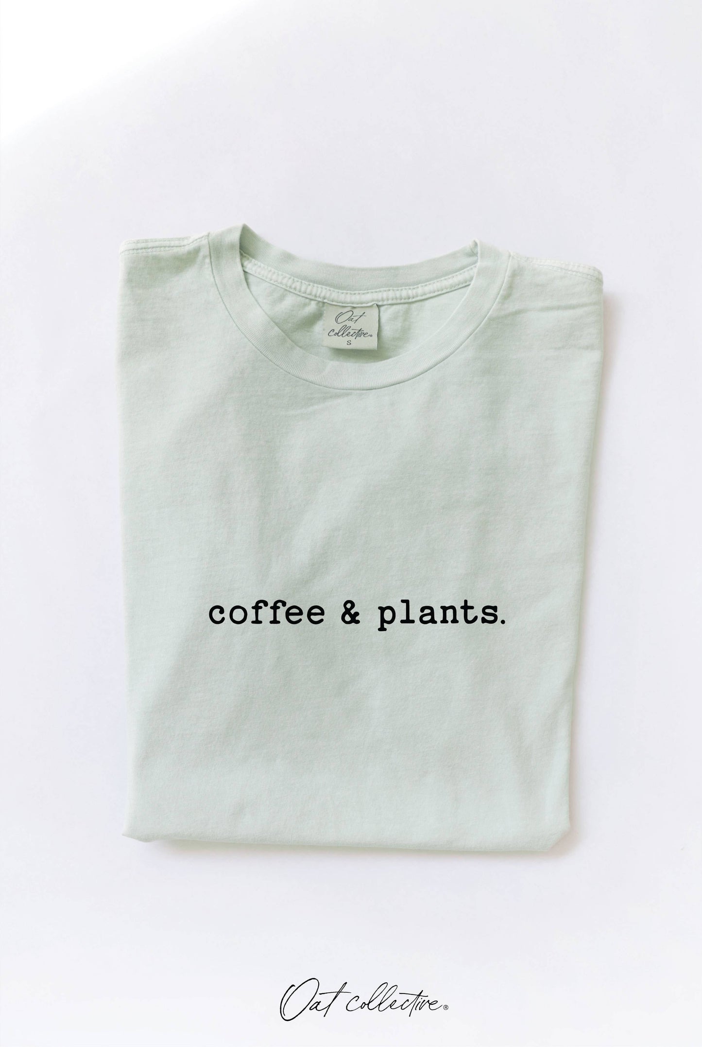 COFFEE AND PLANTS Mineral Washed Graphic Top