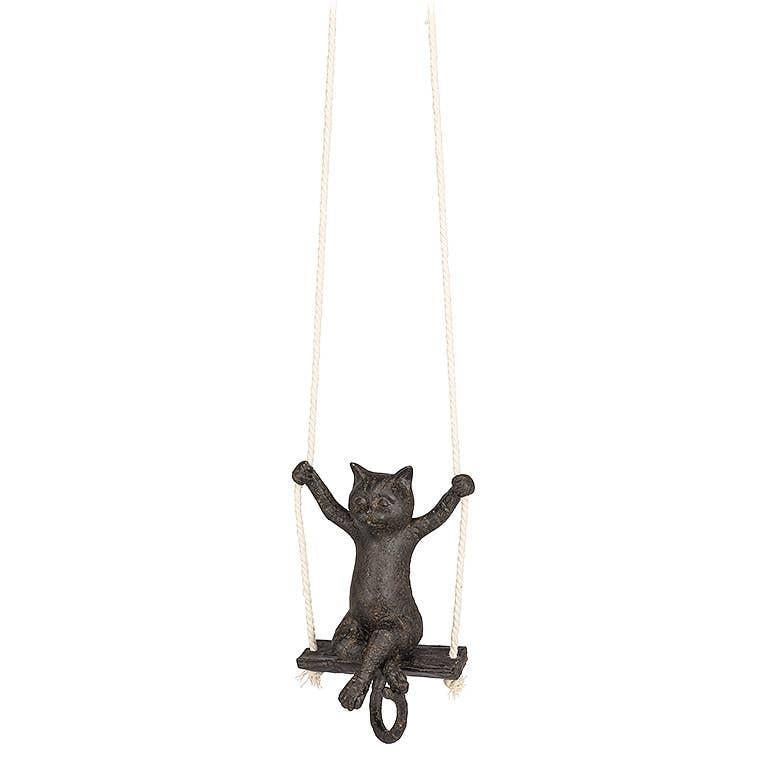 Swinging Cat-8"H