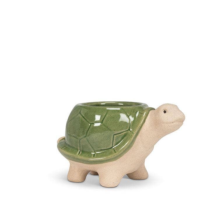 Sm Turtle Planter-Green