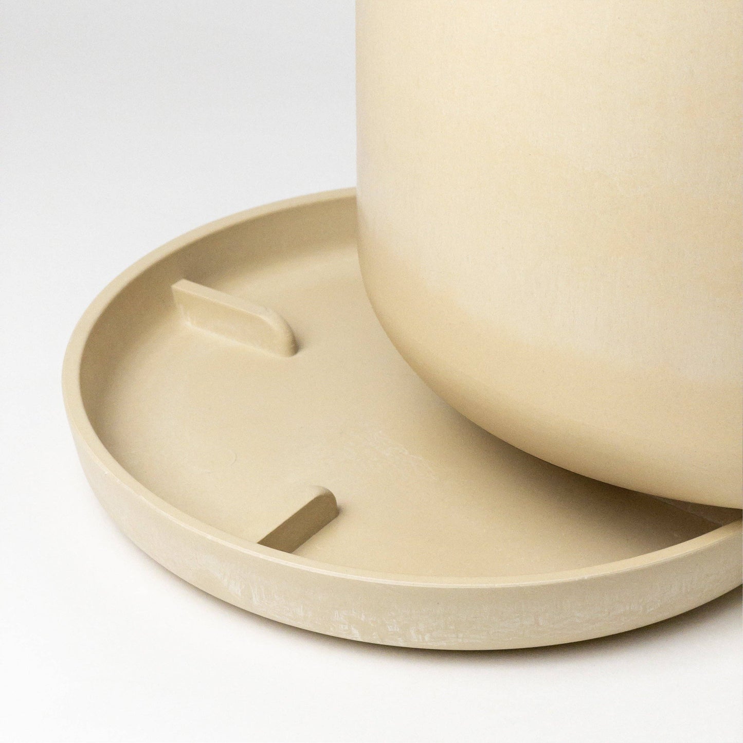 9" Signature Stone Planter & Saucer | Earth Tones