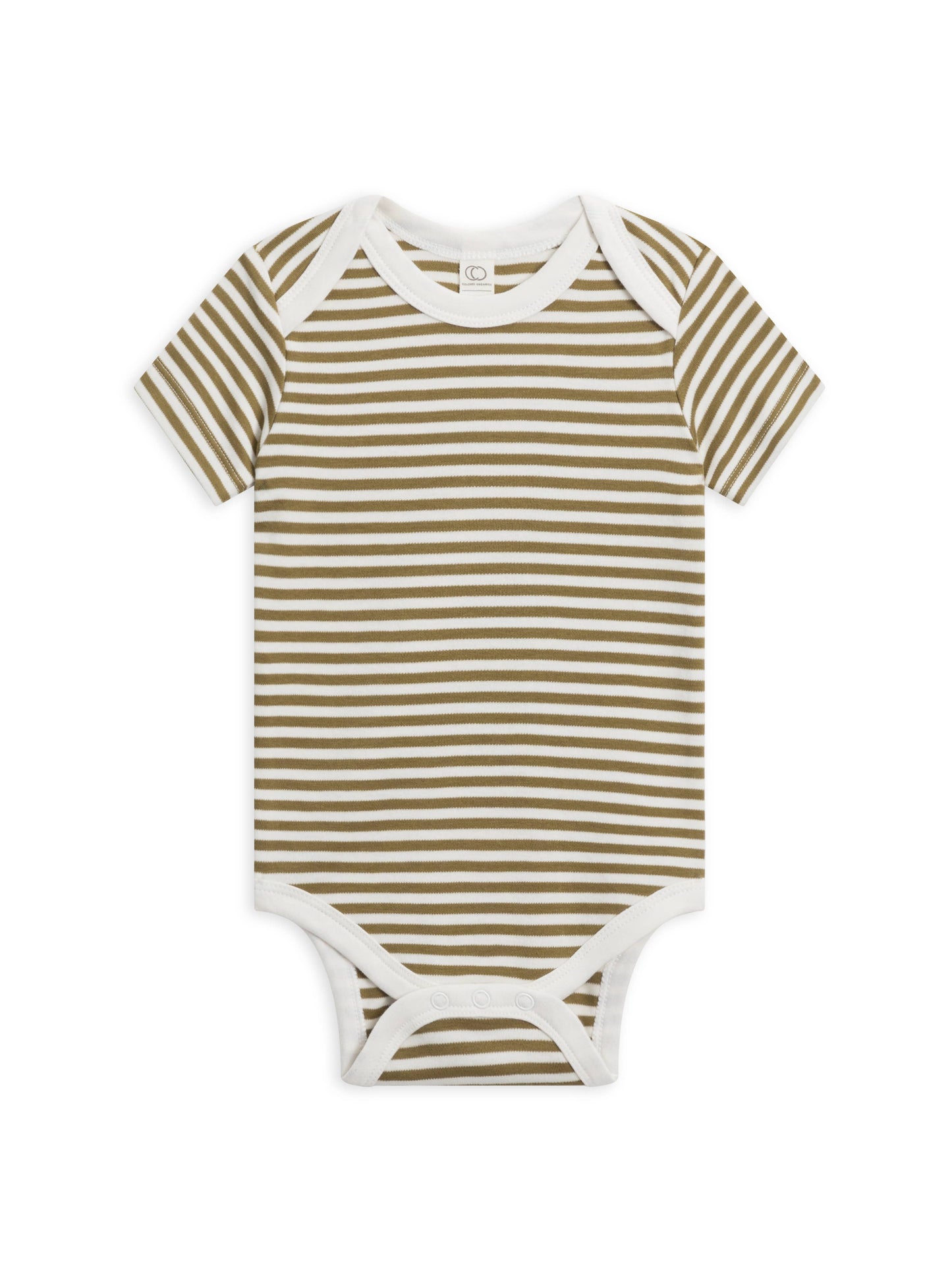 Organic Baby Afton Bodysuit - Greely Stripe / Ivory + Herb