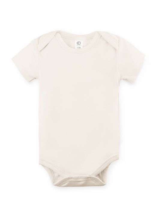 Organic Baby Short Sleeve Classic Bodysuit - Natural: 0-3M