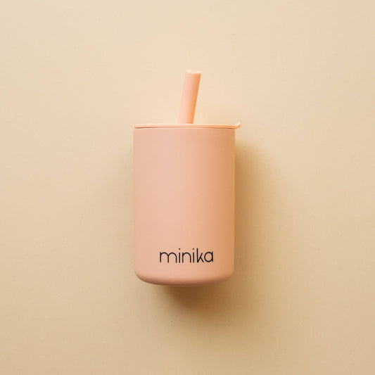 Straw cup with lid - Blush