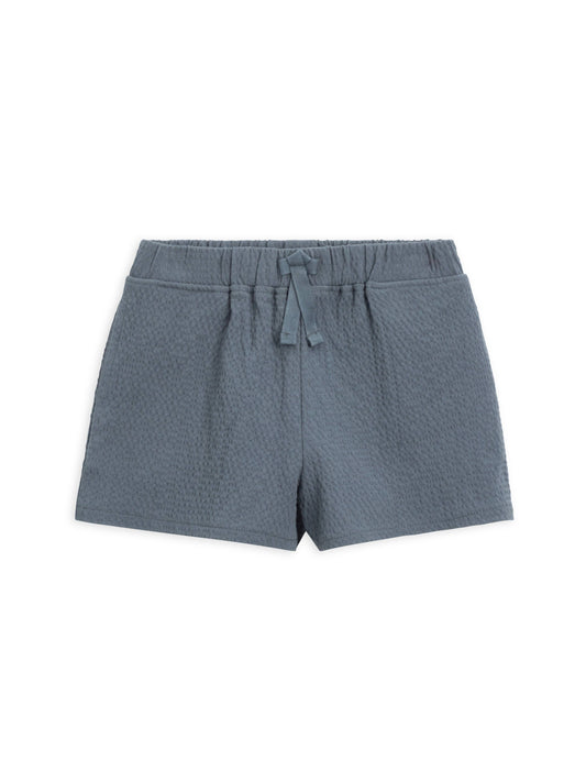 Organic Baby and Kids Nixie Seersucker Shorts - Harbor