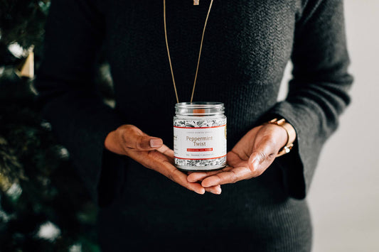 Peppermint Twist Essential Oil Jar Candle
