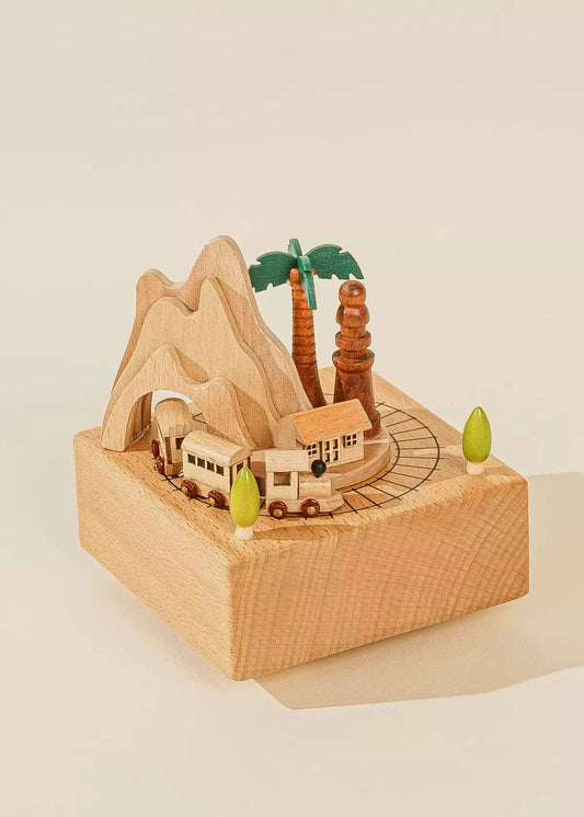 Wooden Music Box - Little Train