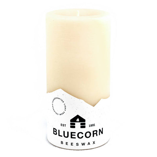 Pure Beeswax Pillar Candles: 3" x 6" / Ivory