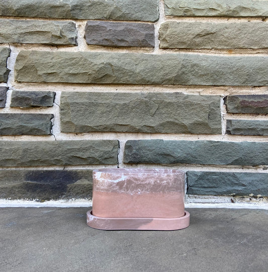 Oval Planter with Drip Tray