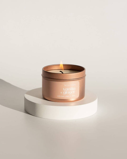 Vanilla + Ginger | Beeswax Blend Candle Tin: 4oz