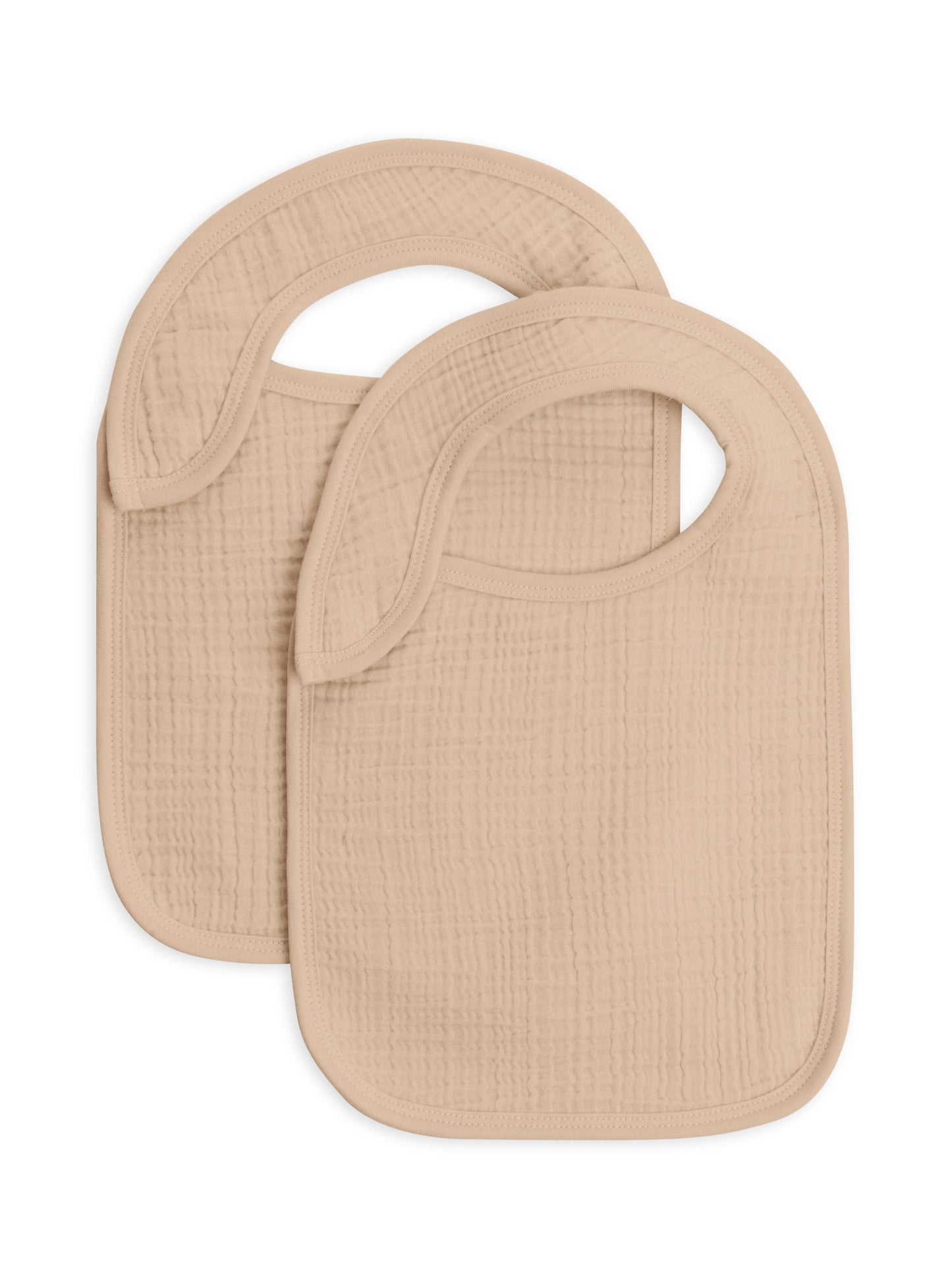 Organic Baby 2-Pack Muslin Bibs - Clay