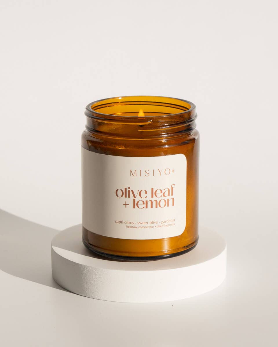 Olive Leaf + Lemon | Beeswax Blend Candle Jar