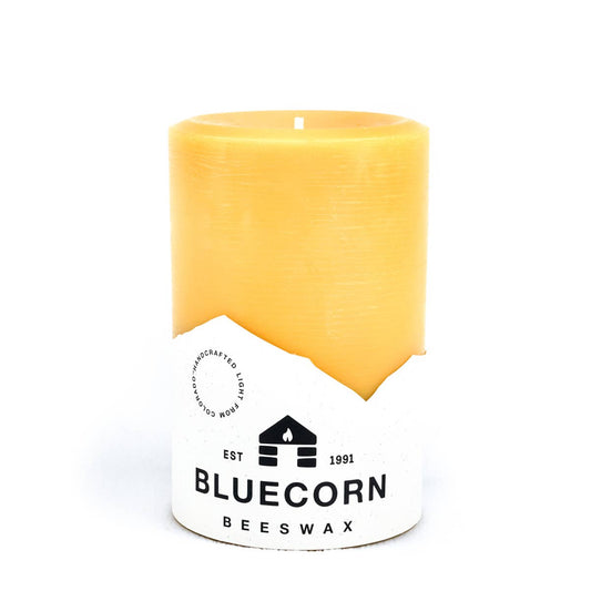 Pure Beeswax Pillar Candles: 4" x 6" / Raw